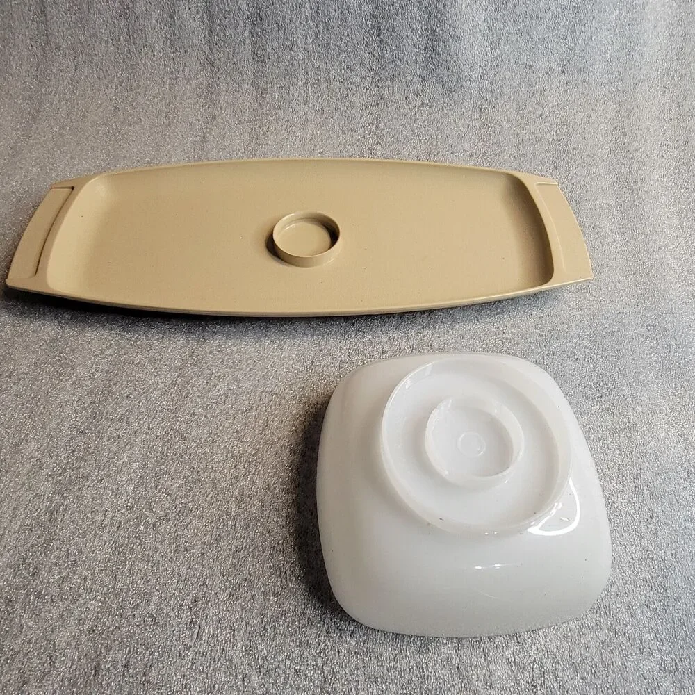 Vintage Tupperware Serv-Ette‎ Relish Tray and Dip Bowl